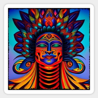 New World Gods (20) - Mesoamerican Inspired Psychedelic Art Magnet